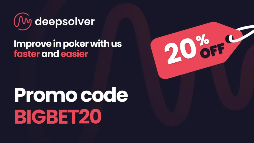 Banner advertisement for Deepsolver, a next-generation Poker AI platform for players of all levels.