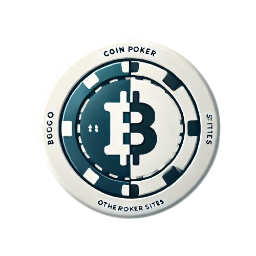 Comparison between Coin Poker and other poker sites represented by two poker chips on a white circular background.